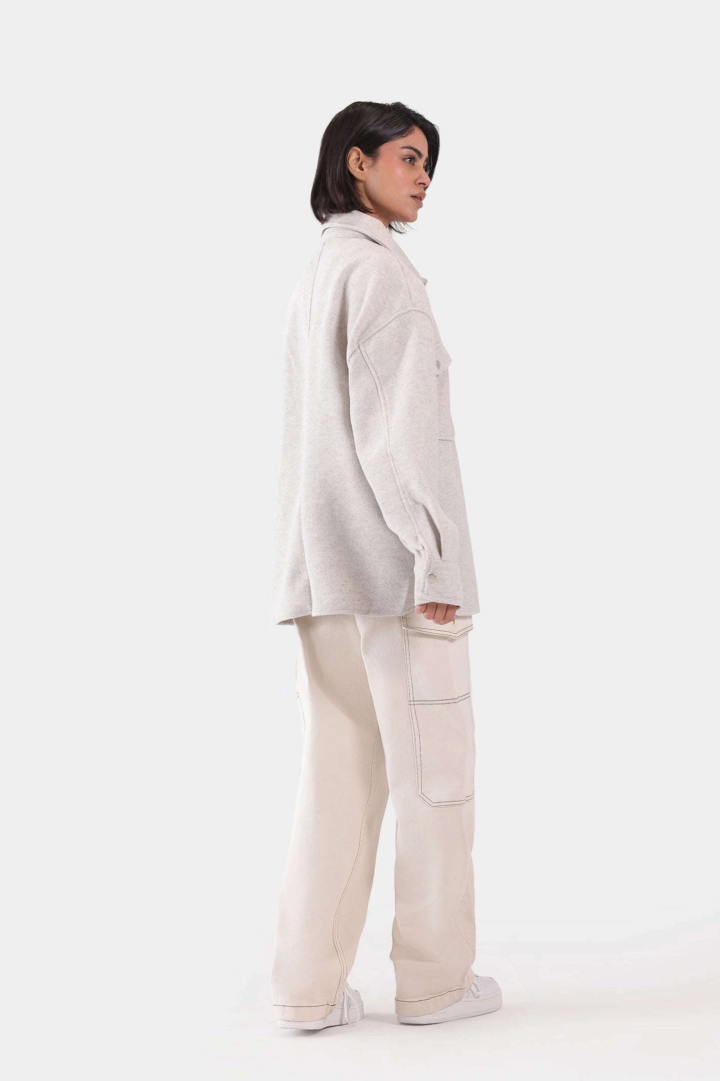 Melange Tweed Jacket With Flap Pockets - Cougar Clothing