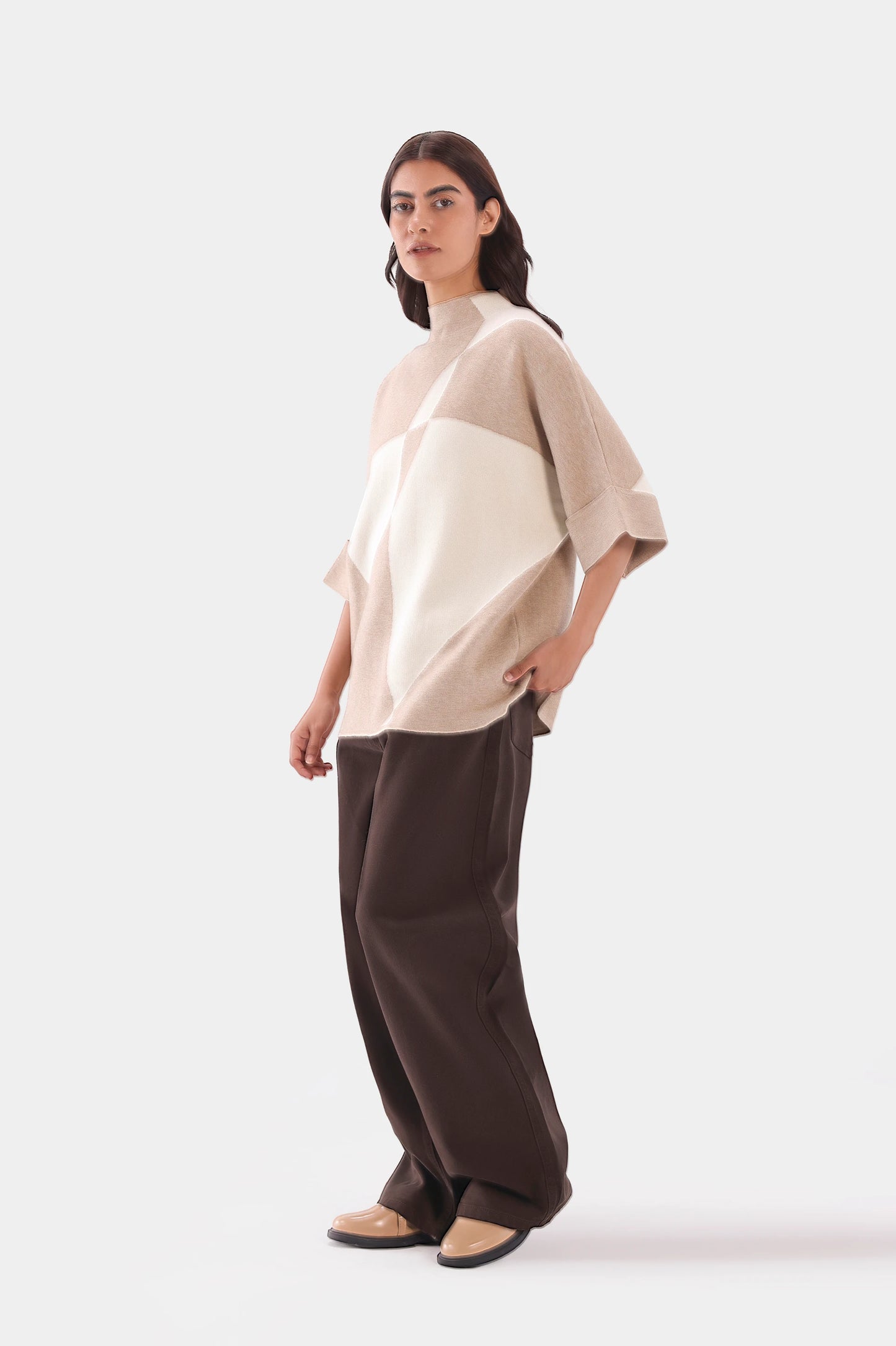 Batwing Sleeved Knit Sweater - Cougar Clothing