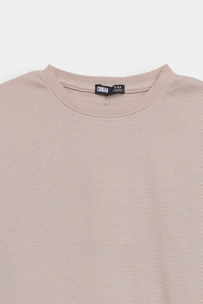 Popcorn Knit T-Shirt - Cougar Clothing