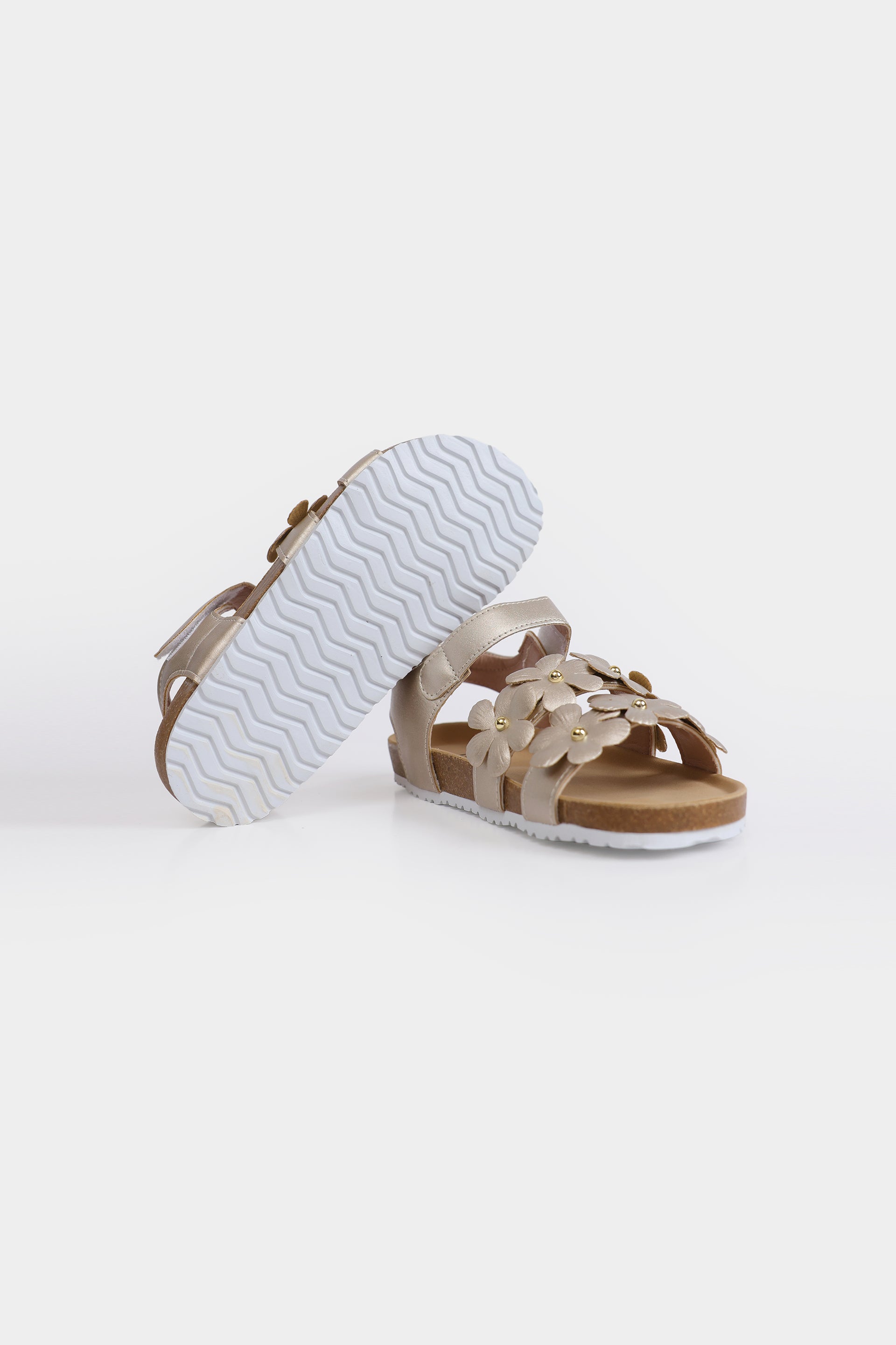 Floral Embellished Sandals - Cougar Clothing