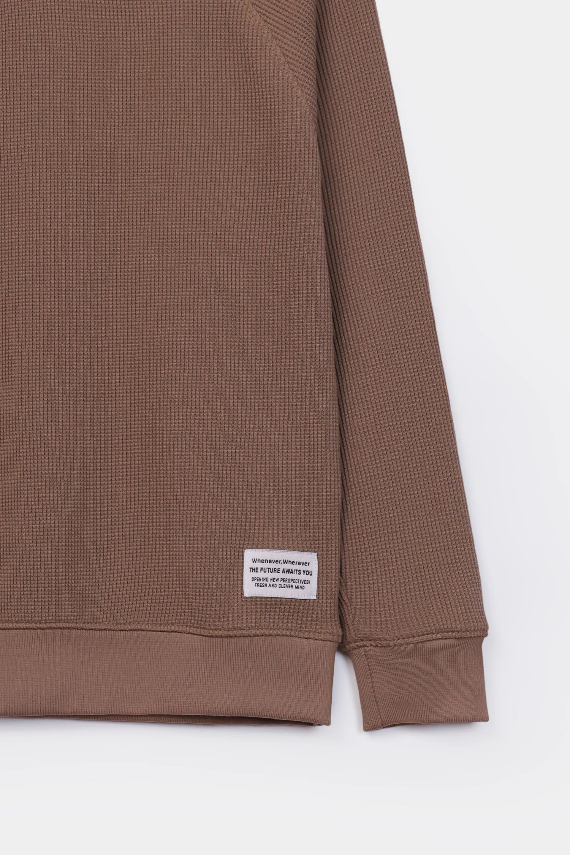 Waffle Knit Sweatshirt - Cougar Clothing