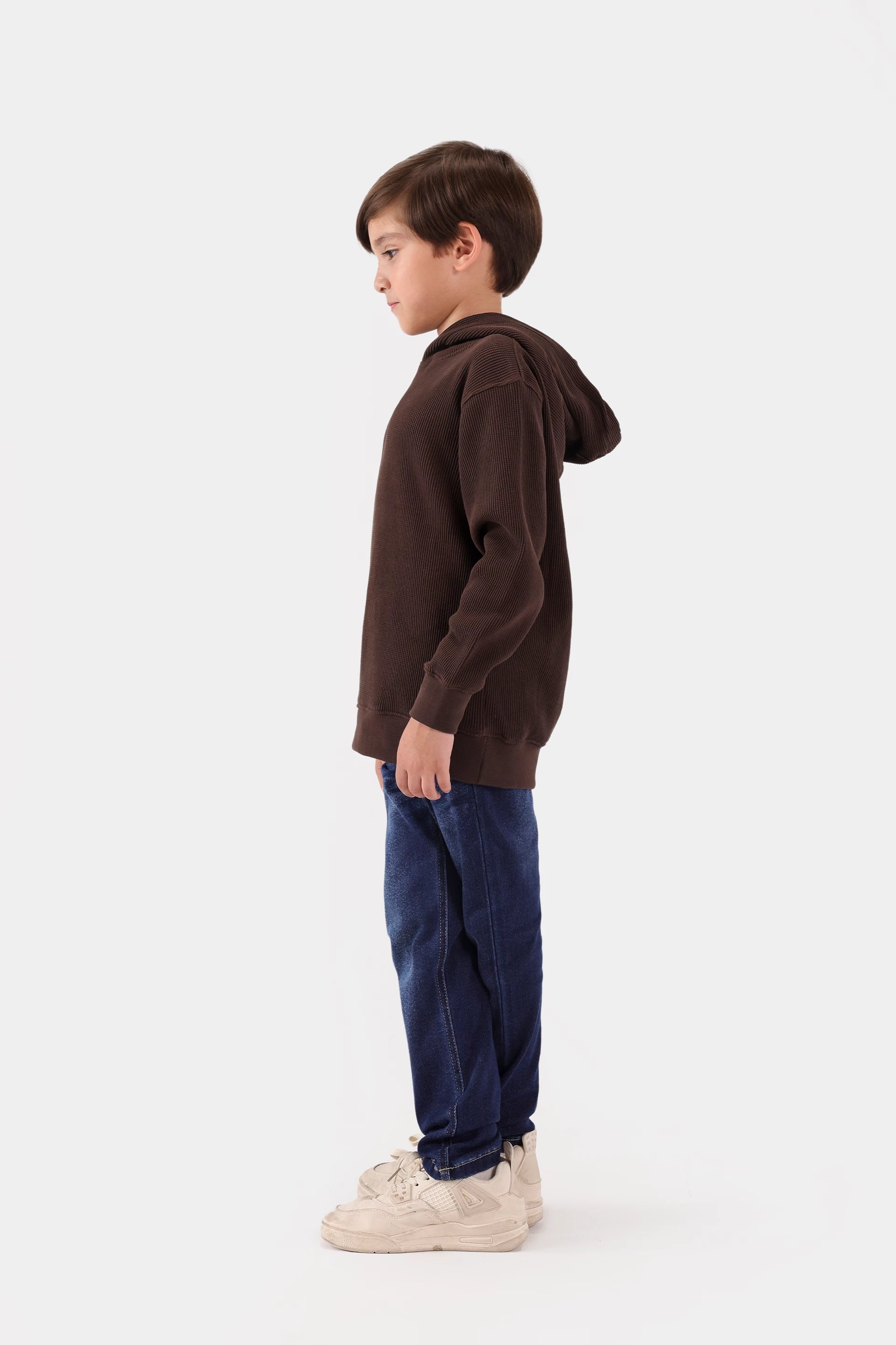 Waffle Knit Hoodie - Cougar Clothing