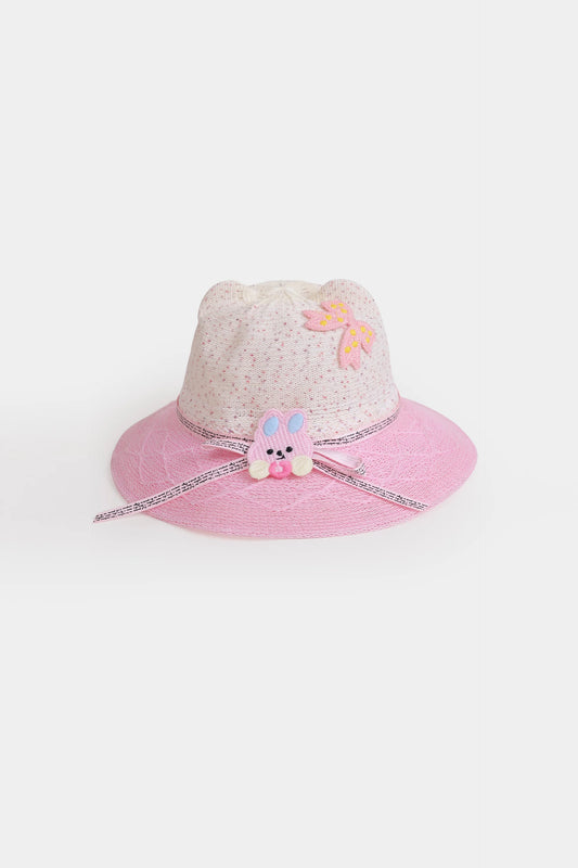 Textured Hat With Embroidered Motifs - Cougar Clothing
