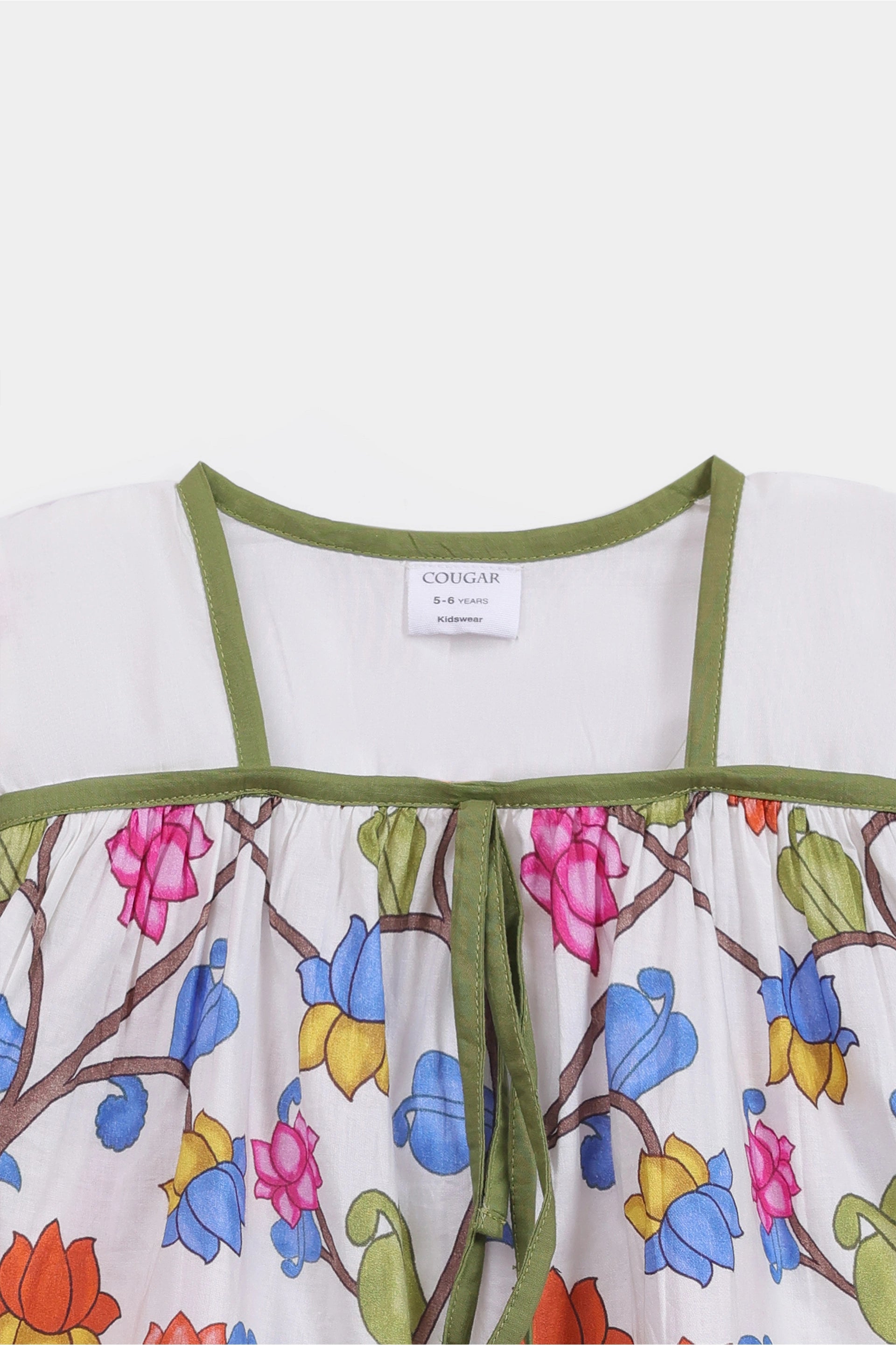 Lace Trim Printed Top - Cougar Clothing