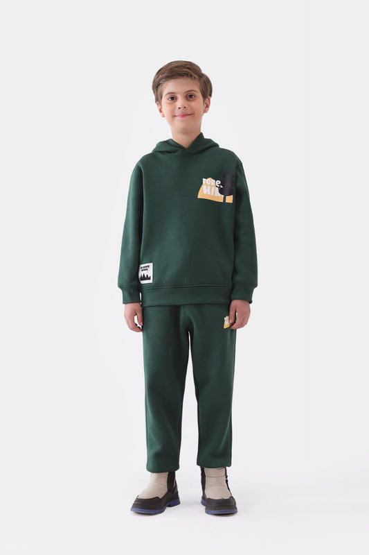 Printed Brushed-Inside Hoodie - Cougar Clothing