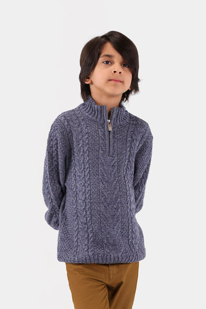 Quarter Zip Sweater - Cougar Clothing