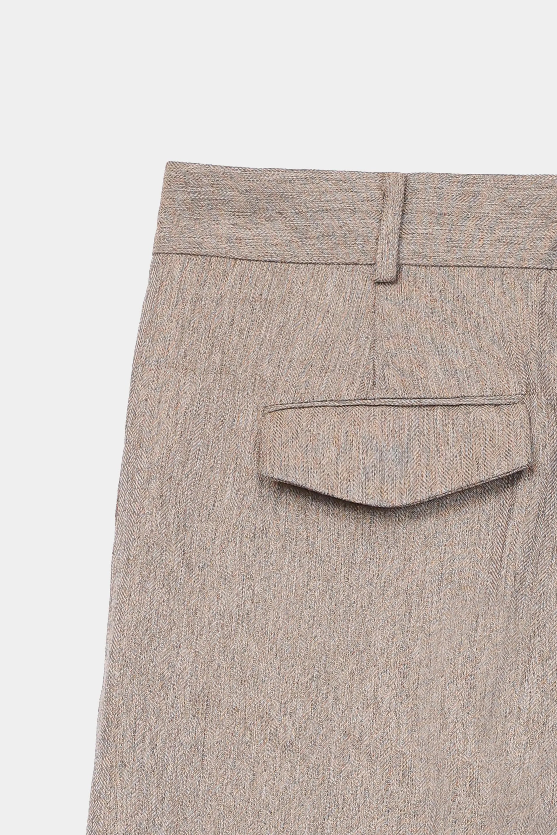 Wool-Mix Textured Trousers - Cougar Clothing