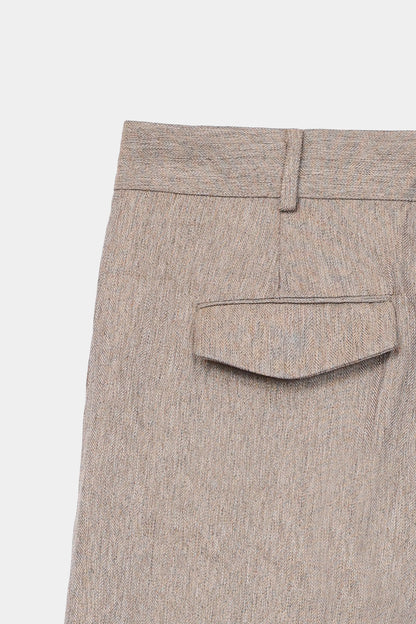 Wool-Mix Textured Trousers - Cougar Clothing