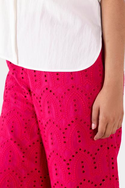 Schiffli Embroidered Trousers - Cougar Clothing