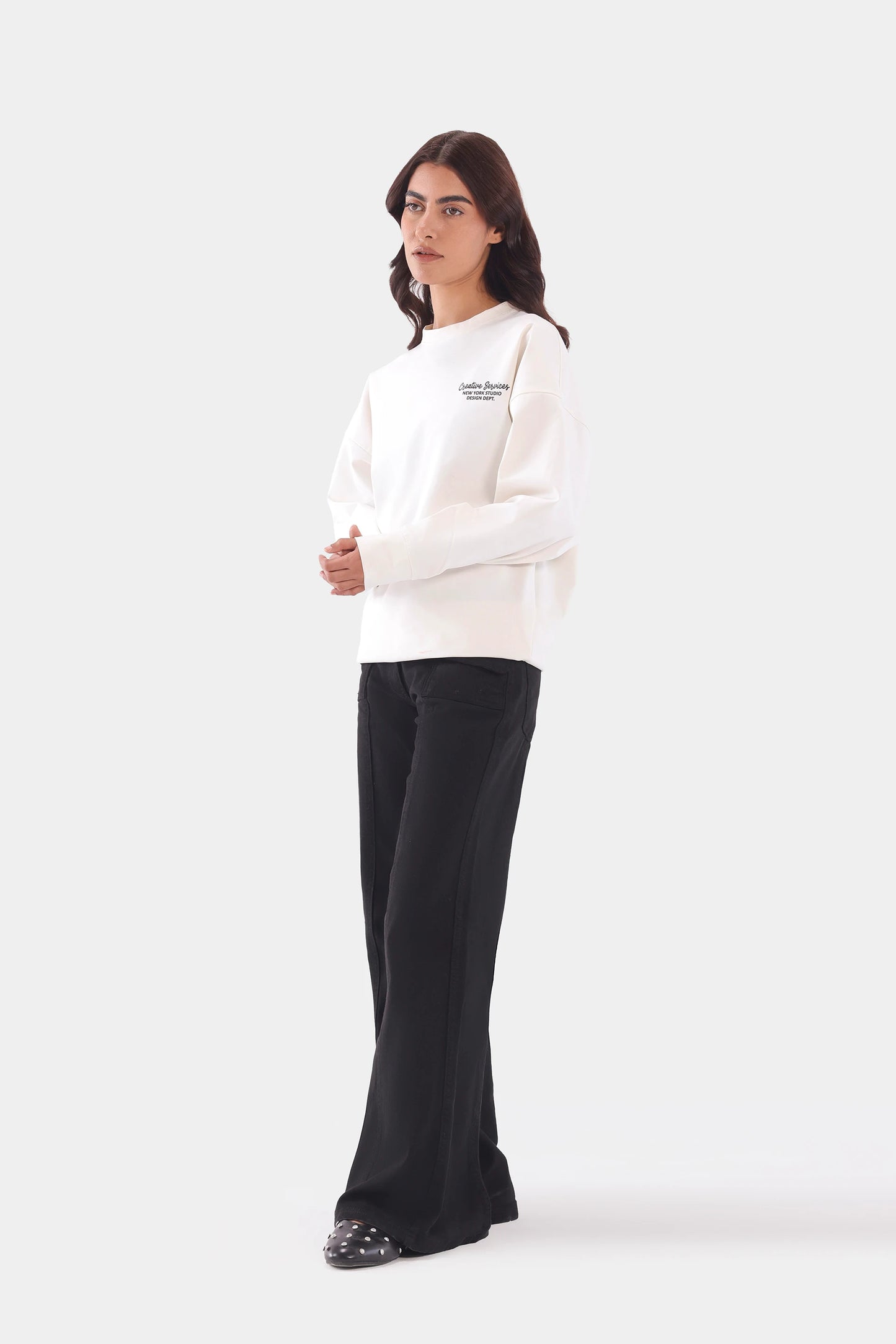 Oversized Back Printed Sweatshirt - Cougar Clothing