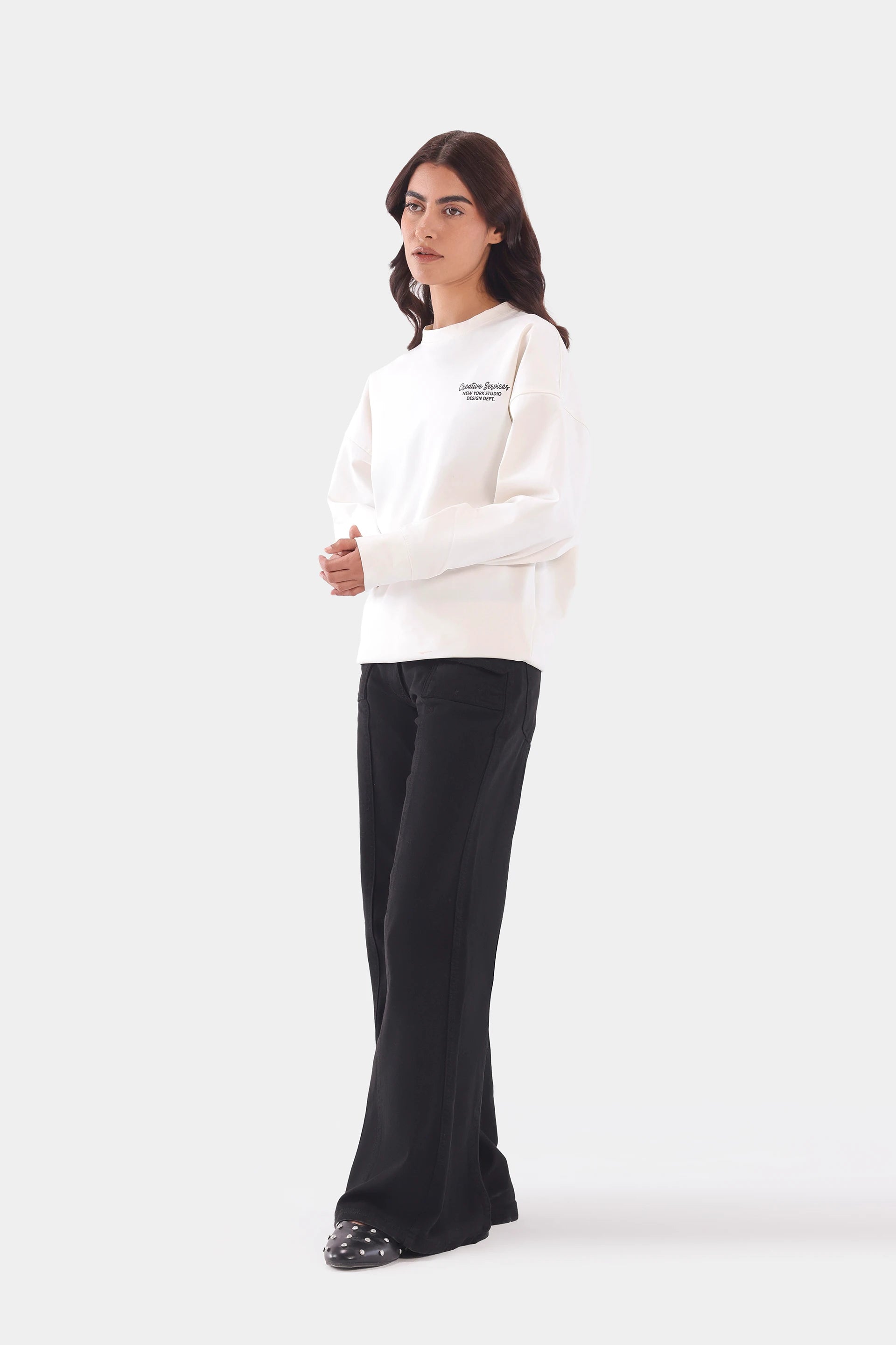 Oversized Back Printed Sweatshirt - Cougar Clothing