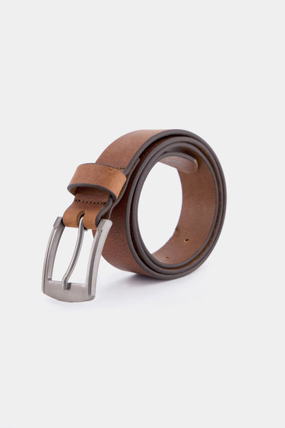 Leather Belt With Contrast Accent - Cougar Clothing