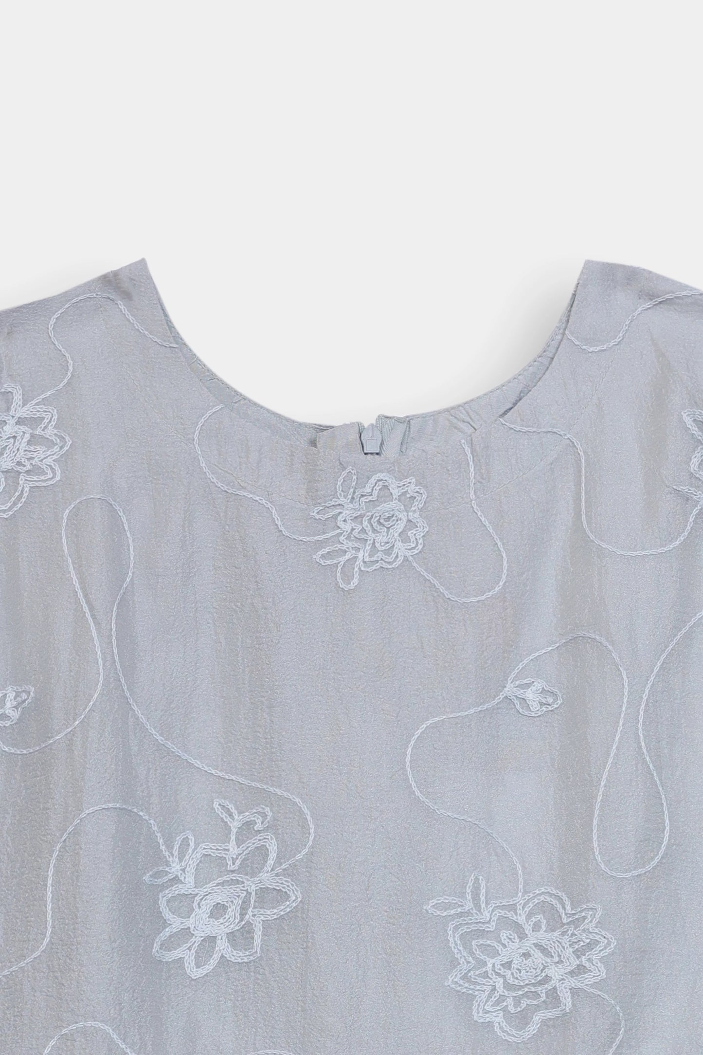 Embroidered Sleeveless Peplum - Cougar Clothing