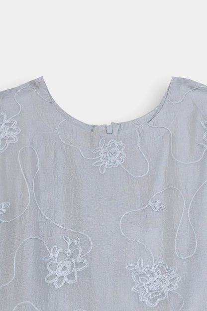 Embroidered Sleeveless Peplum - Cougar Clothing