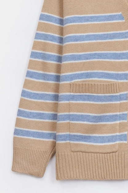 Contrast Striped Cardigan - Cougar Clothing