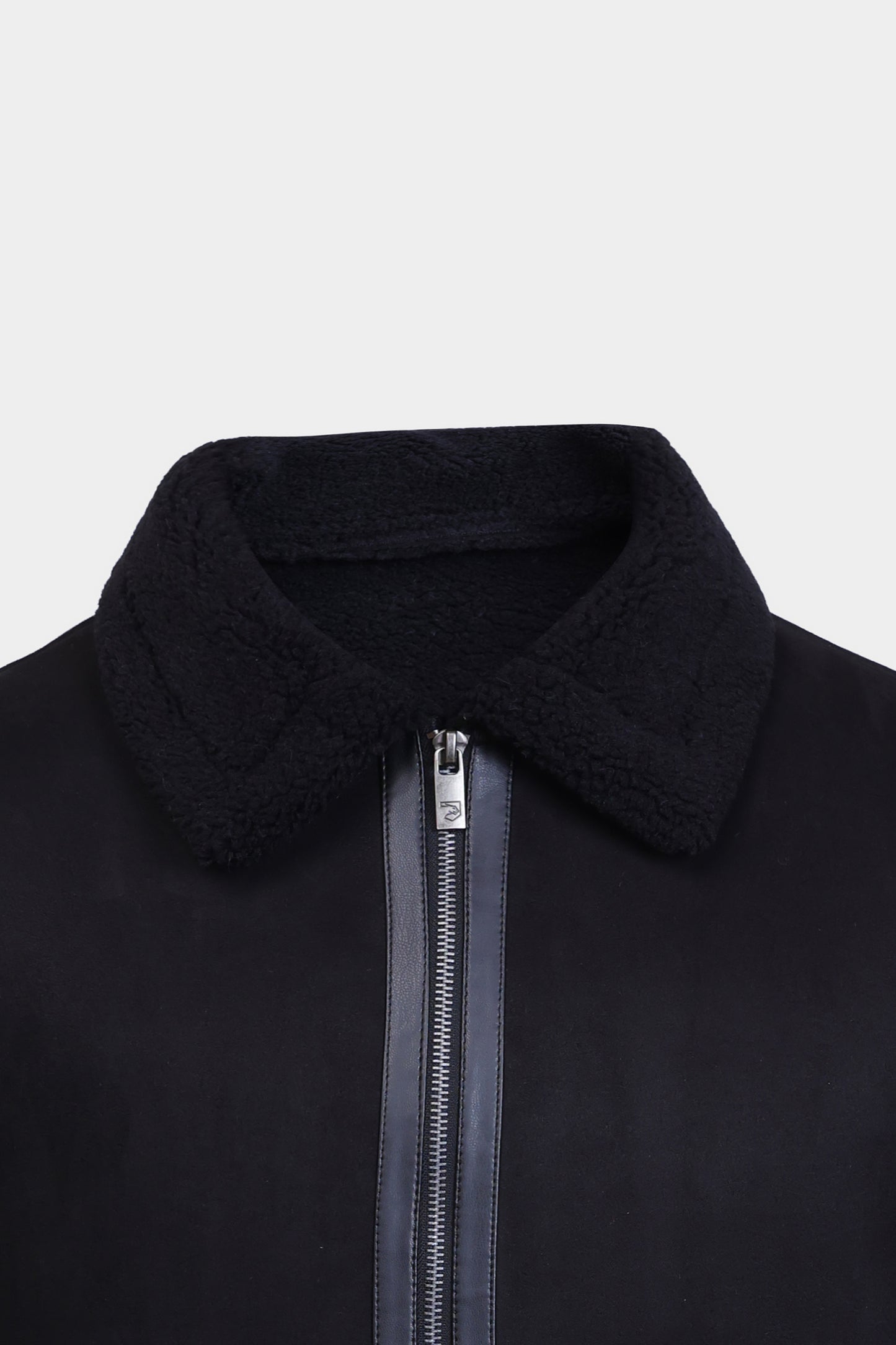 Suede Jacket With Sherpa Lining - Cougar Clothing