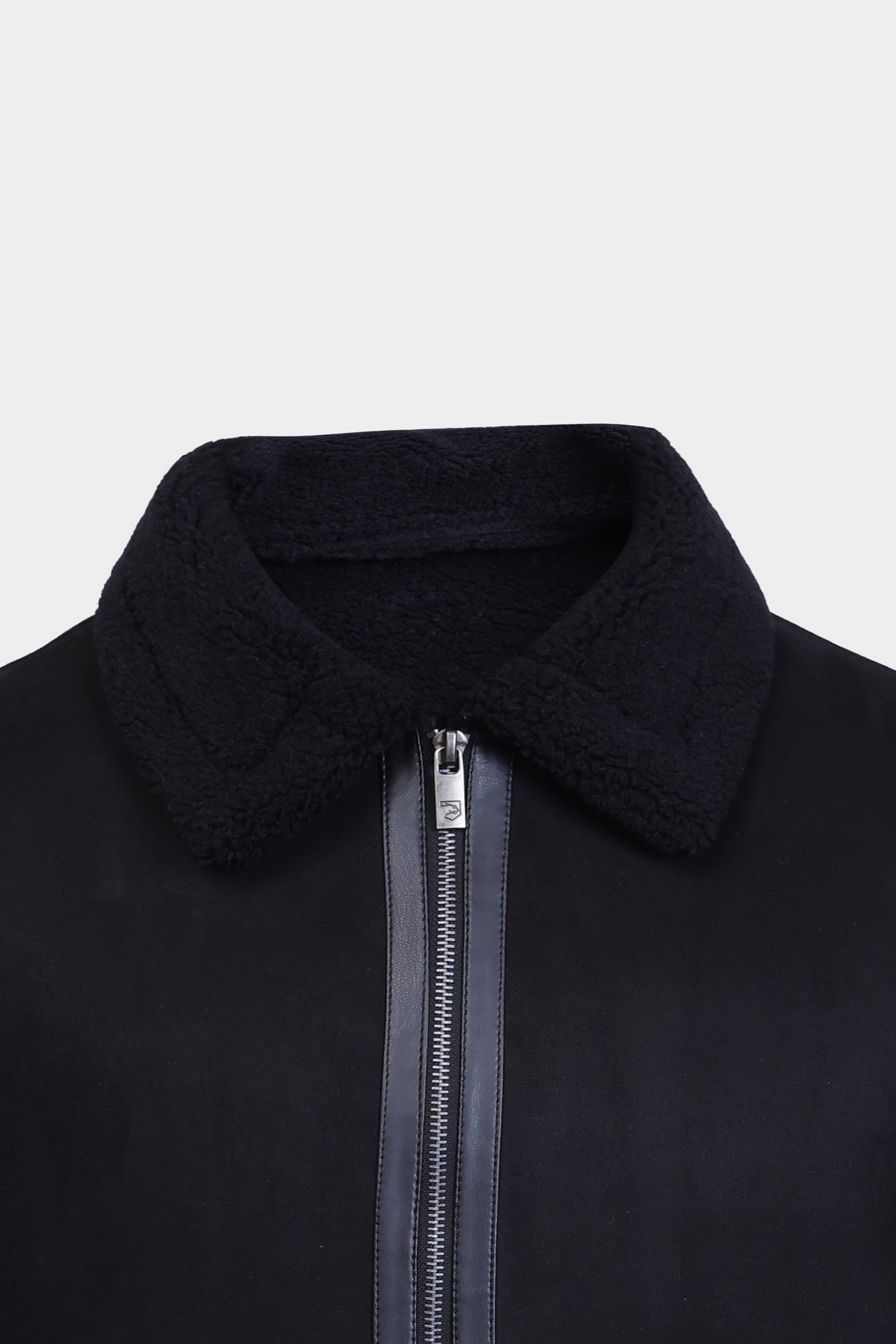 Suede Jacket With Sherpa Lining - Cougar Clothing