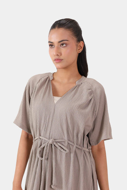 Crushed Midi Dress - Cougar Clothing