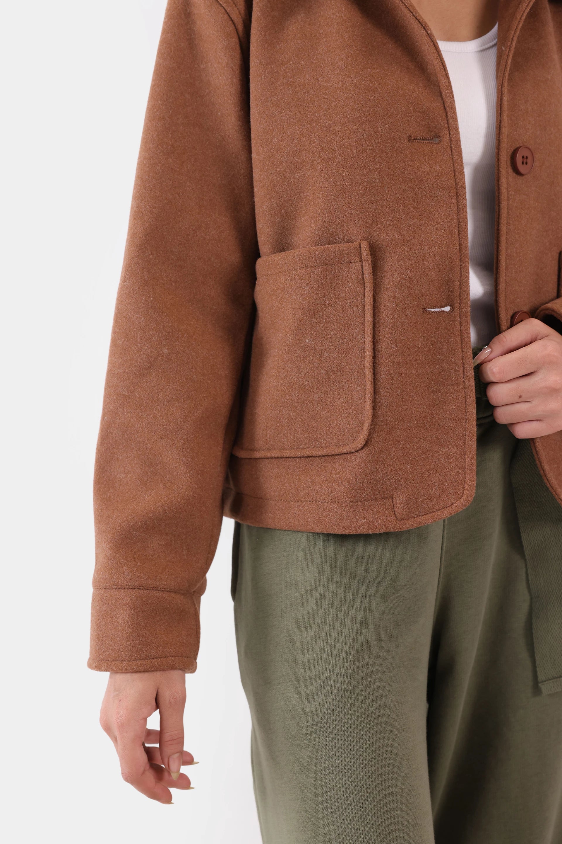 Tweed Cropped Jacket - Cougar Clothing