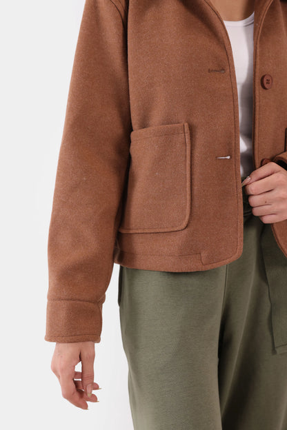 Tweed Cropped Jacket - Cougar Clothing