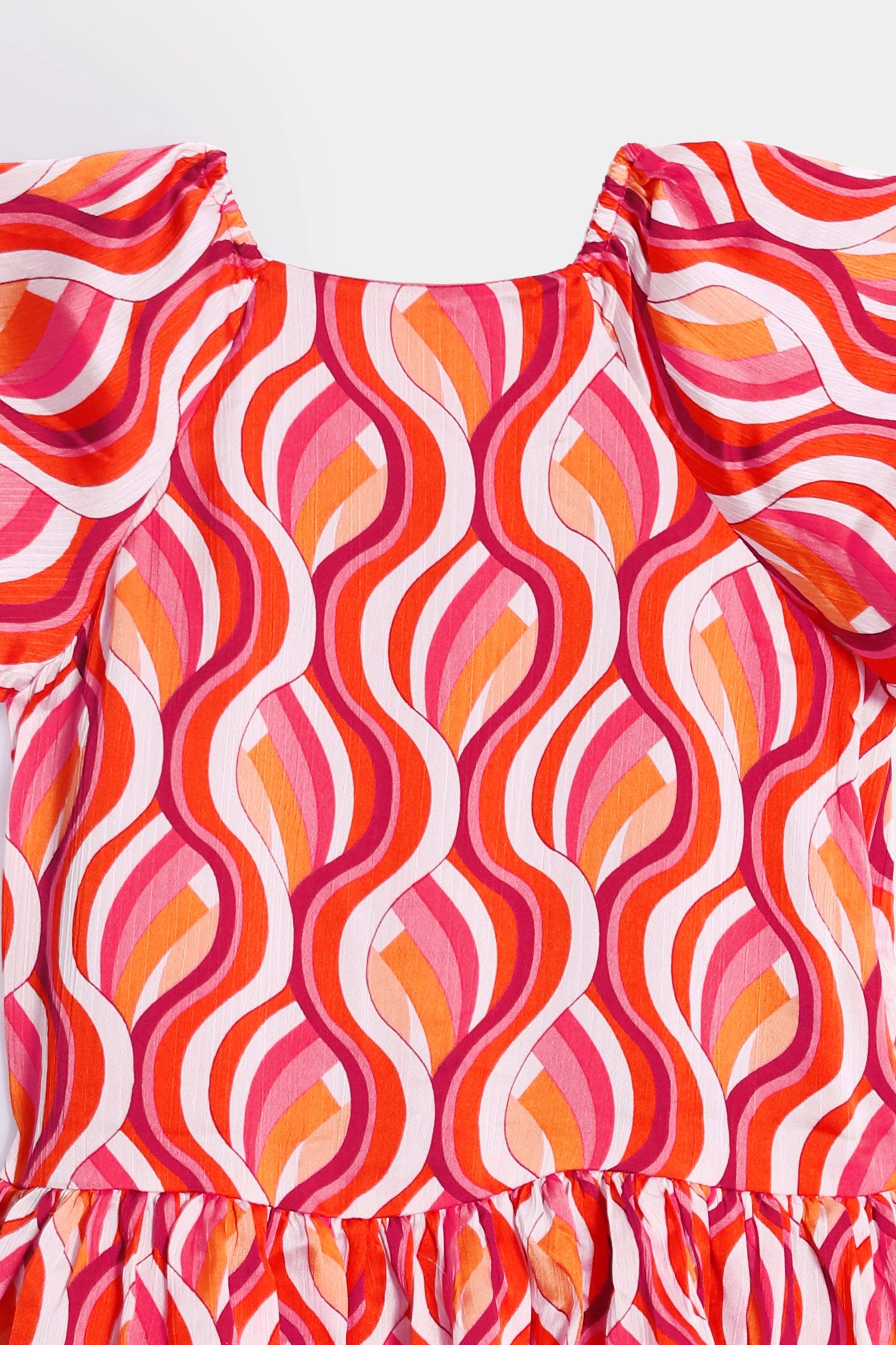 Wavy Printed Dress - Cougar Clothing