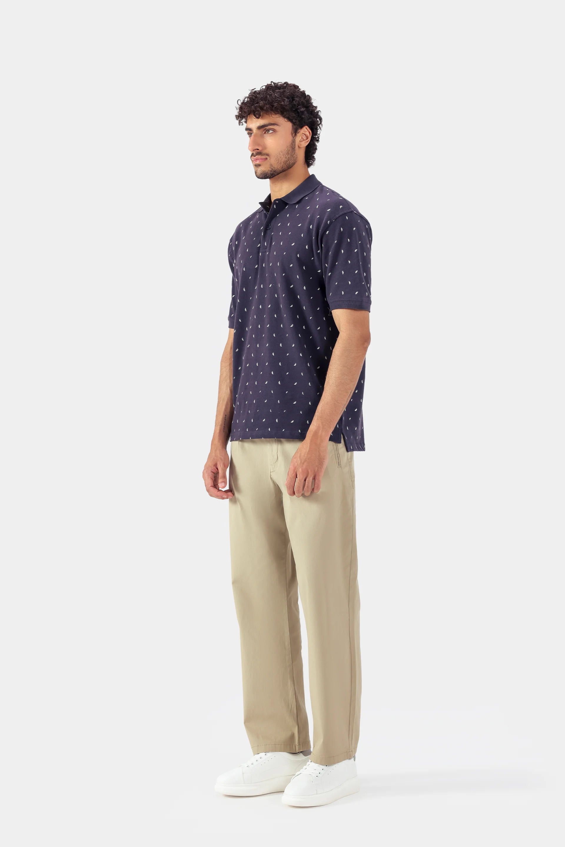 All-Over Printed Relaxed Polo - Cougar Clothing