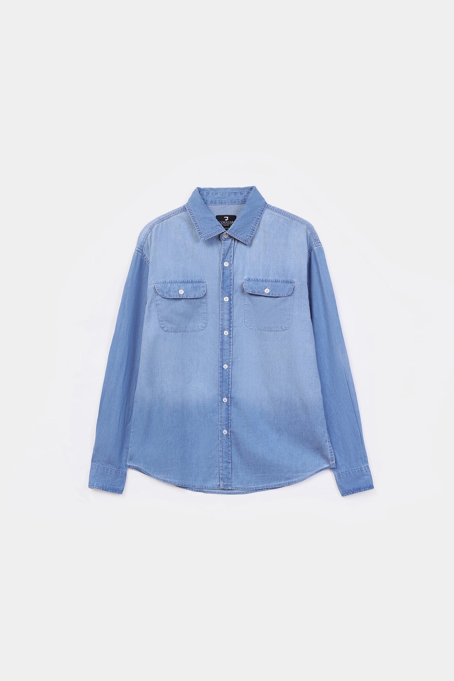 Denim Shirt With Flap Pockets - Cougar Clothing