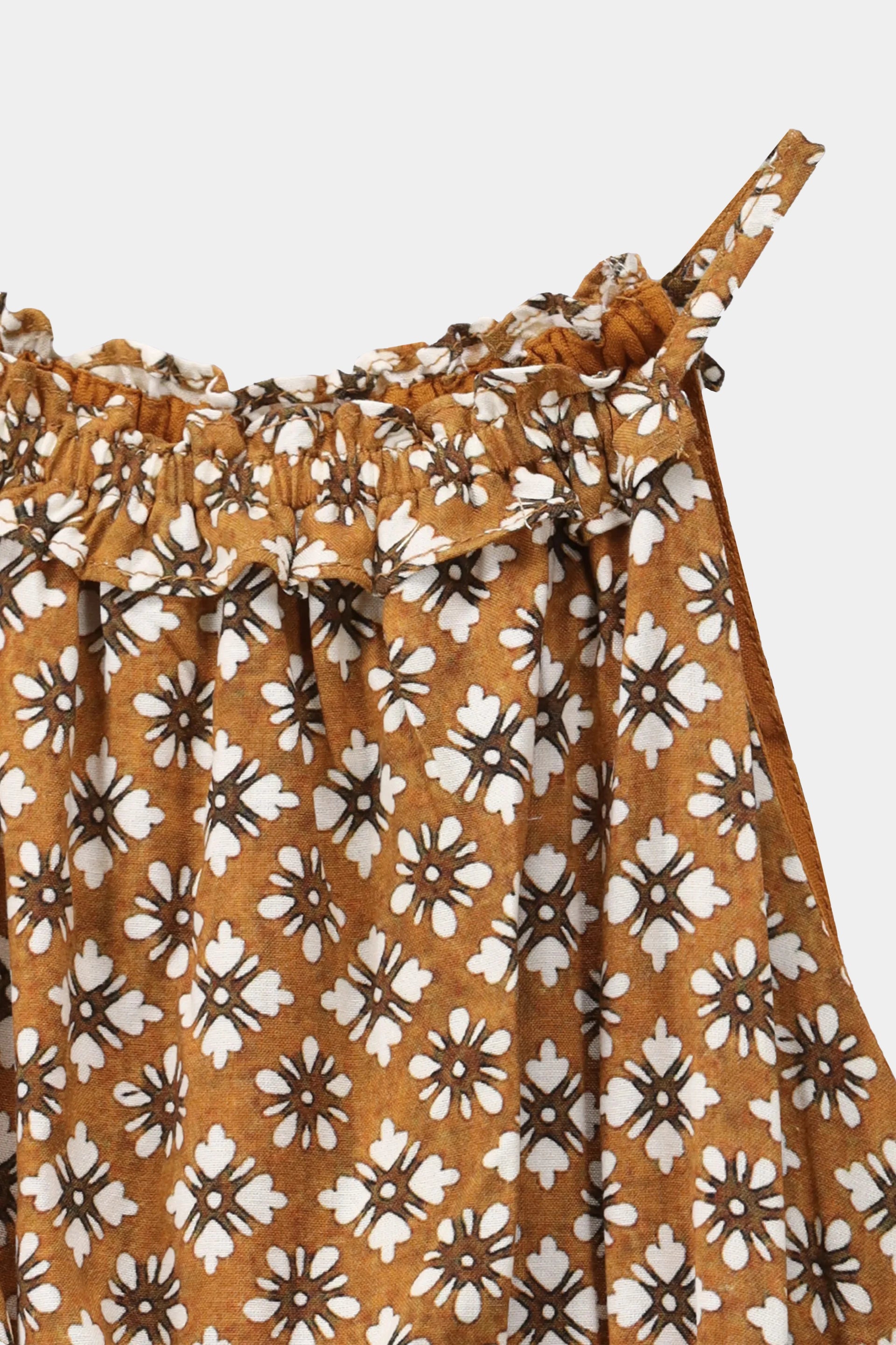 Sleeveless Ruffled Printed Dress - Cougar Clothing