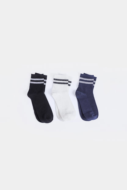 Pack of 3 Short-Crew Socks - Cougar Clothing