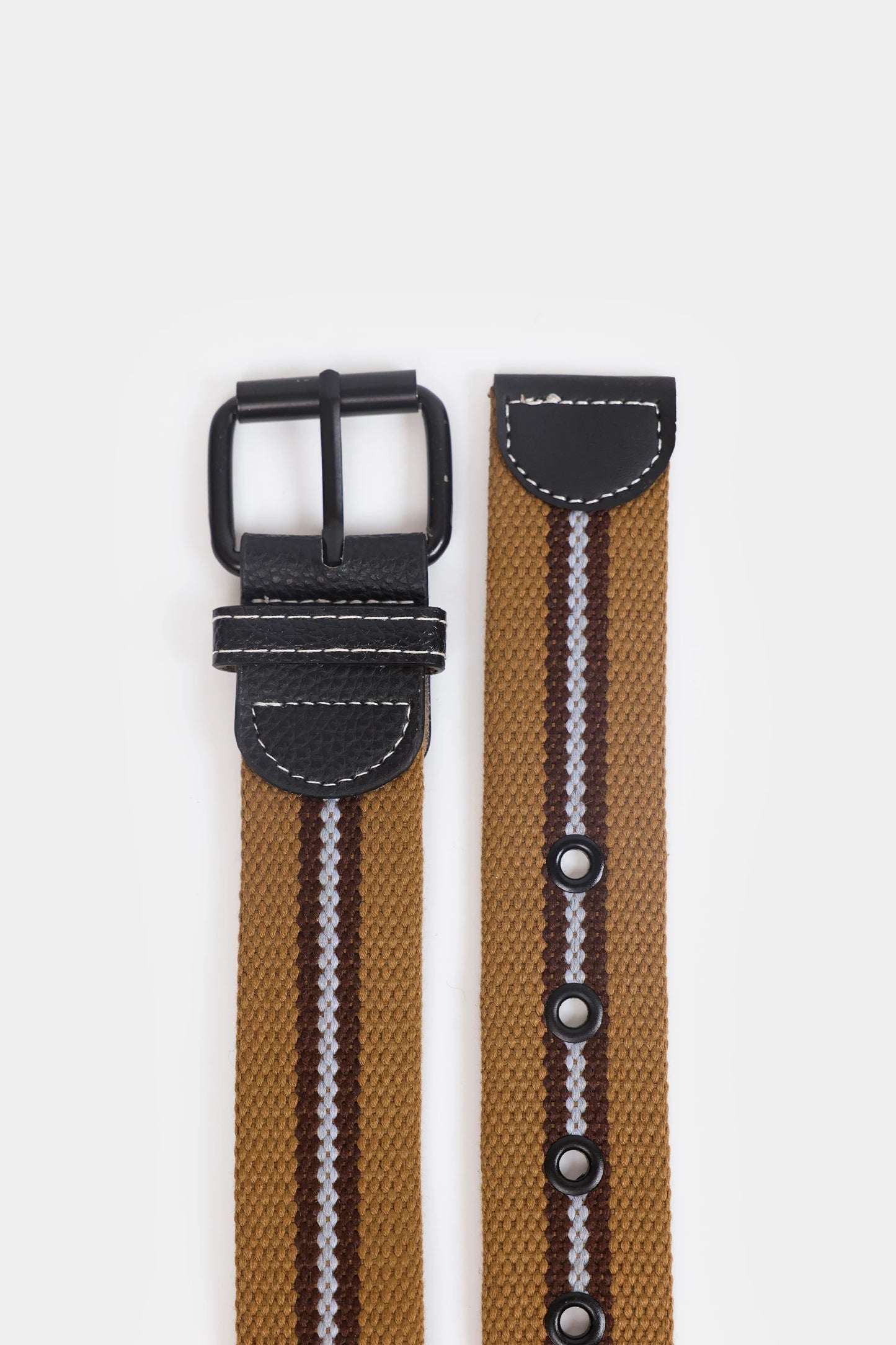 Single Striped Canvas Belt - Cougar Clothing