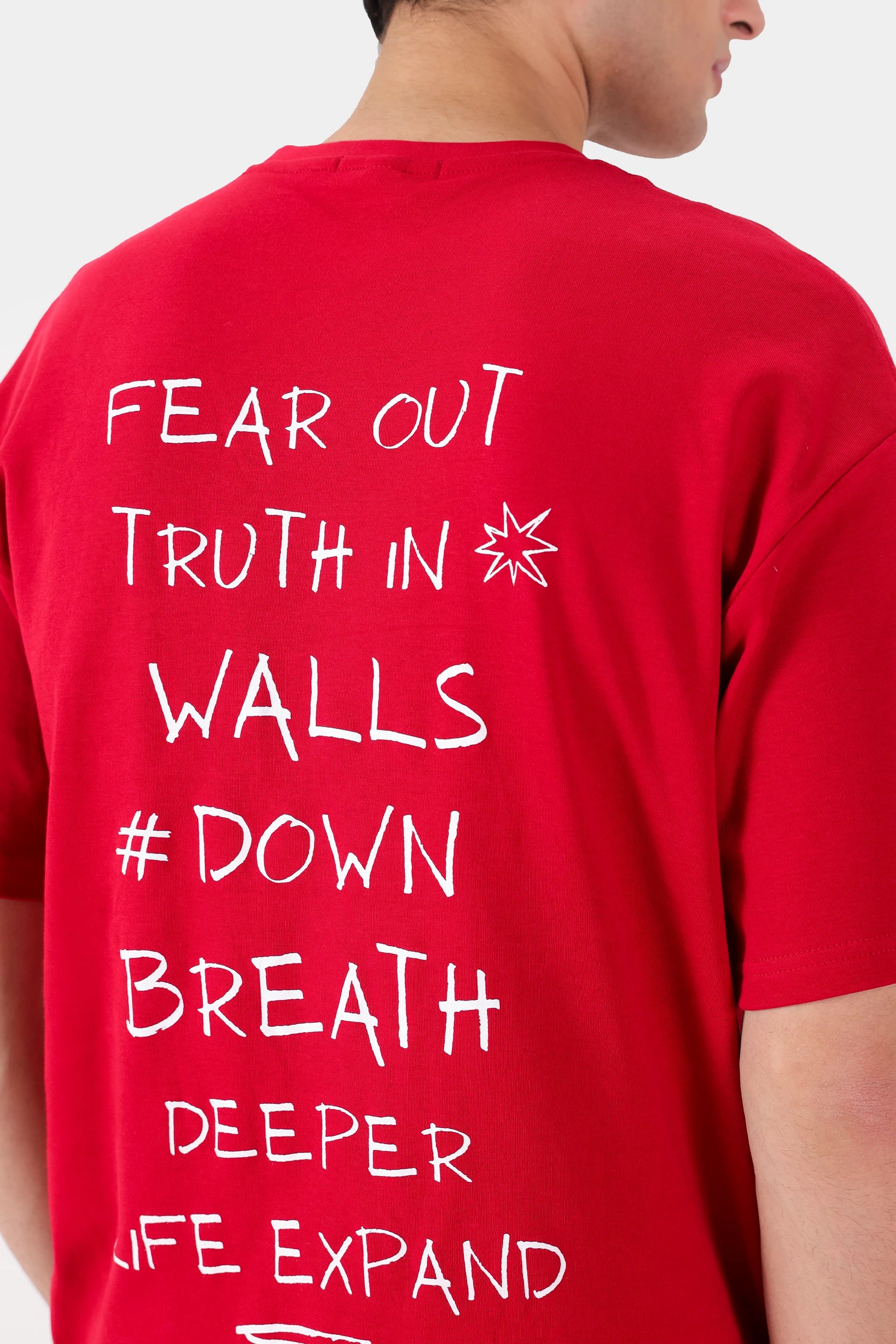 Oversized Slogan Printed T-Shirt - Cougar Clothing