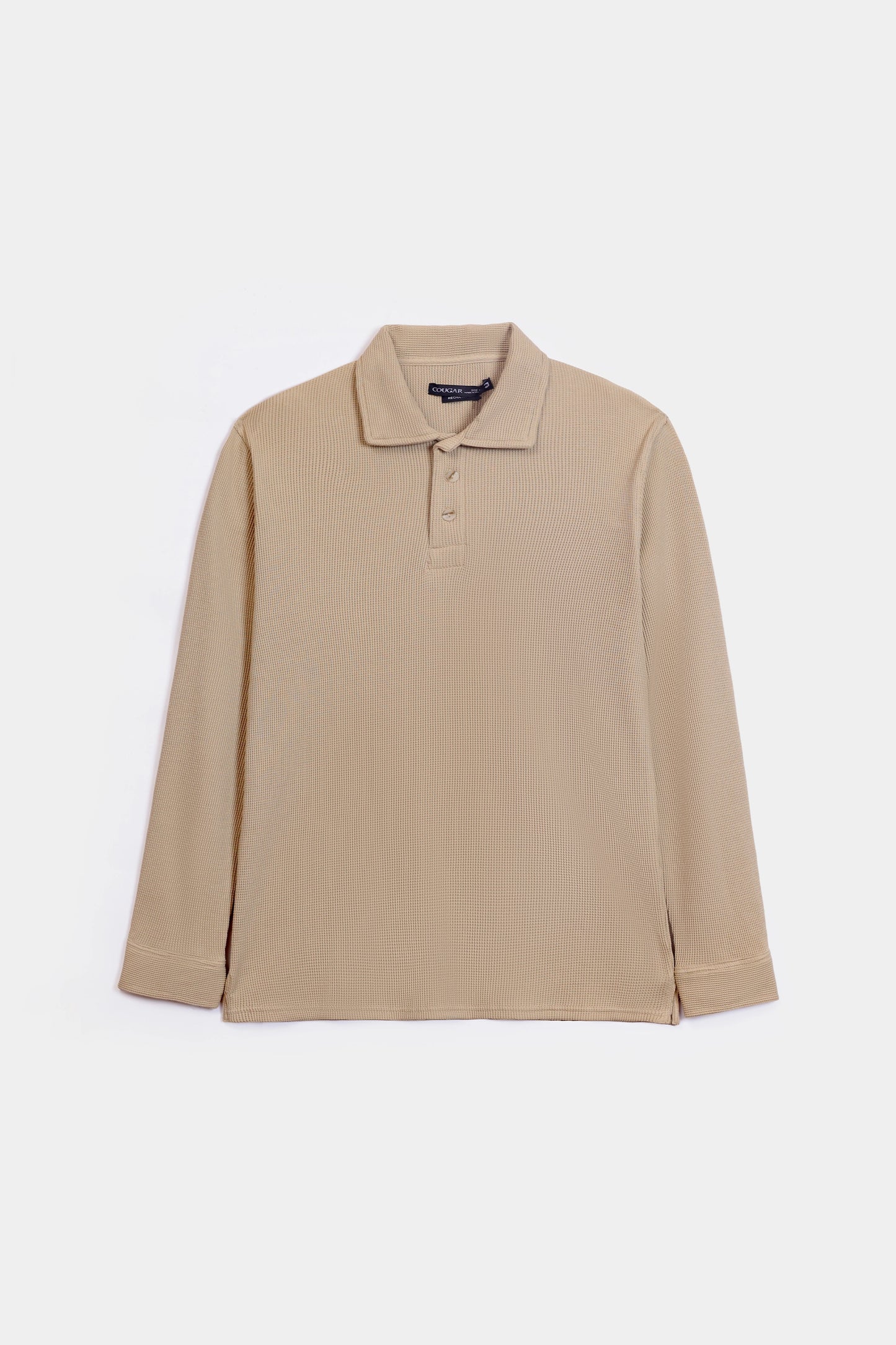 Waffle Knit Polo - Cougar Clothing