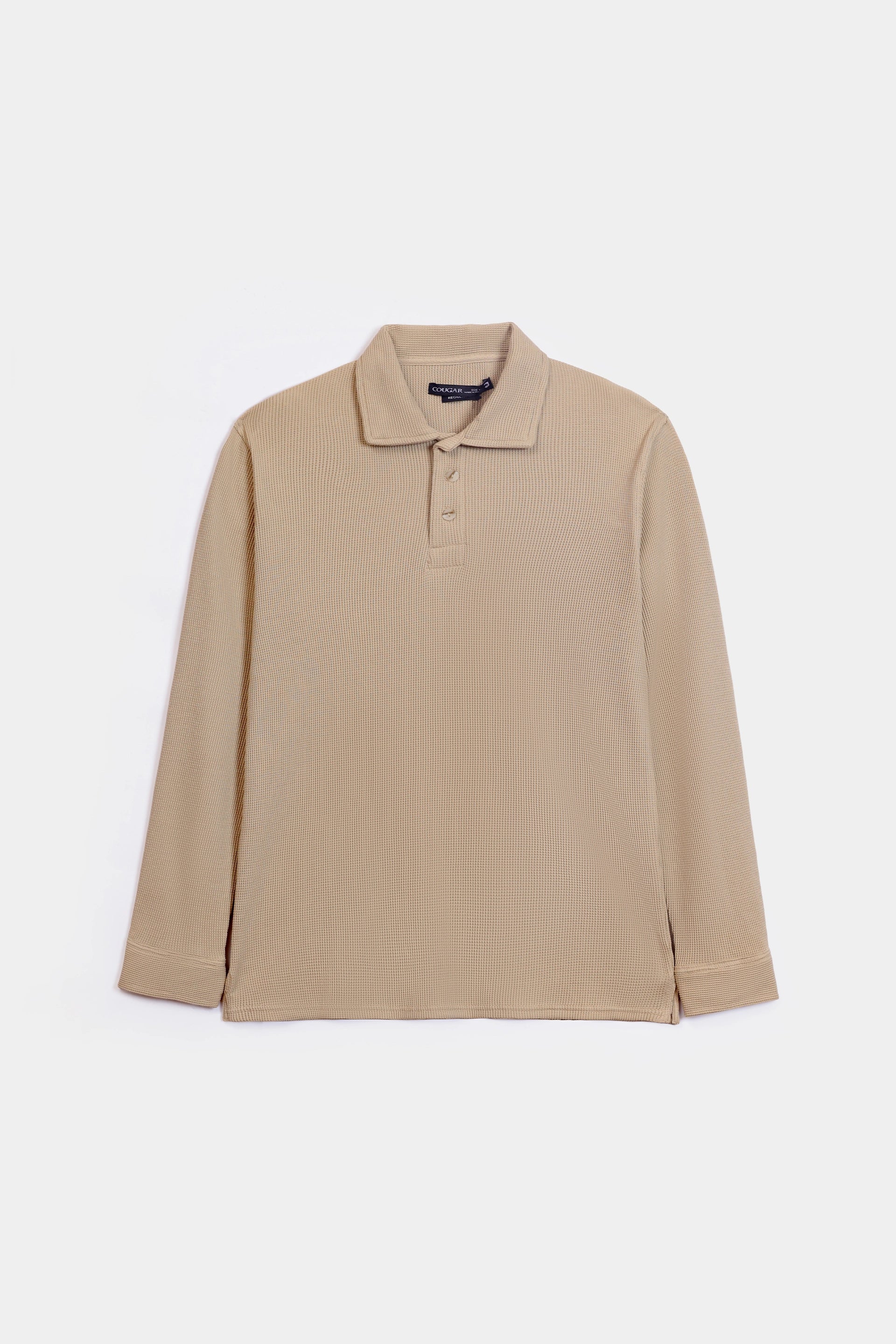 Waffle Knit Polo - Cougar Clothing