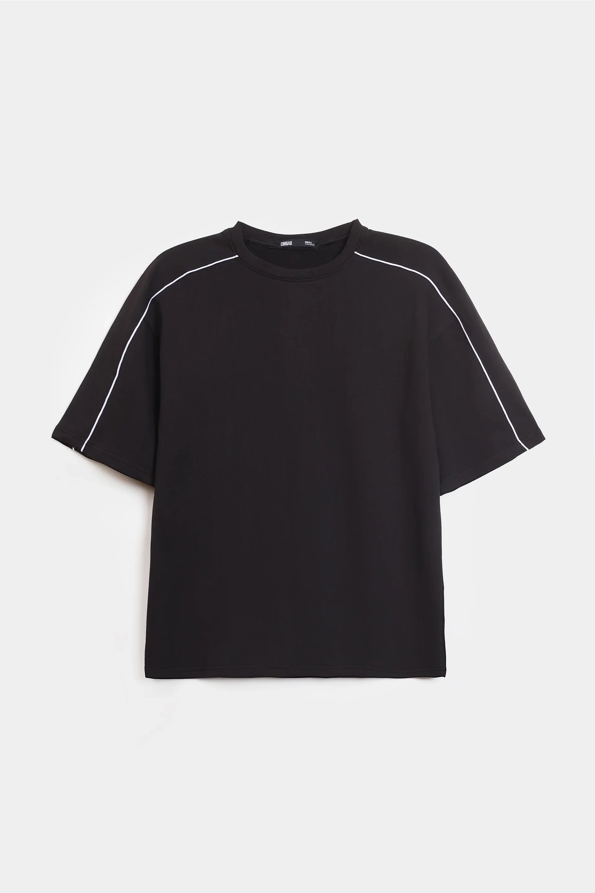 Oversized T-Shirt With Contrast Piping - Cougar Clothing