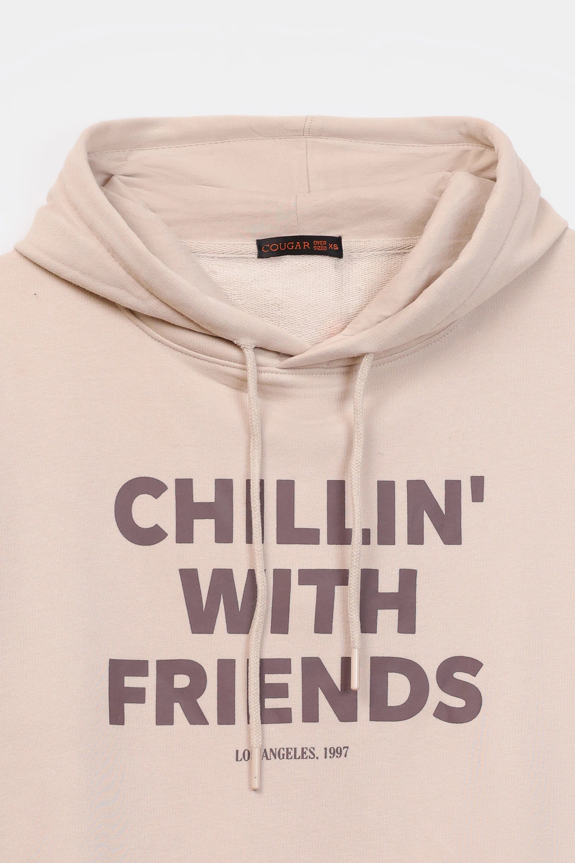 Text Print Terry Hoodie - Cougar Clothing