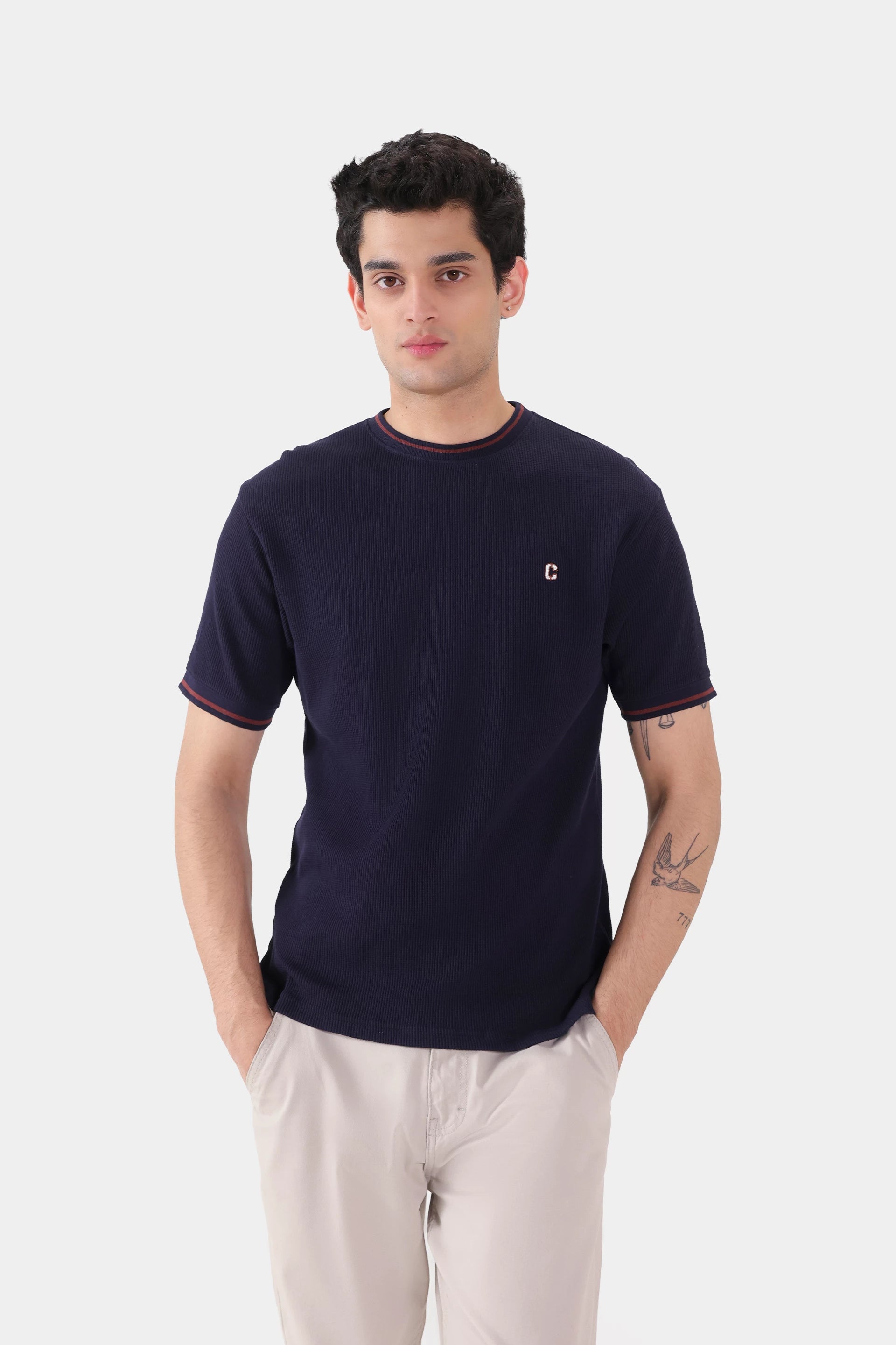 Waffle Knit T-Shirt - Cougar Clothing