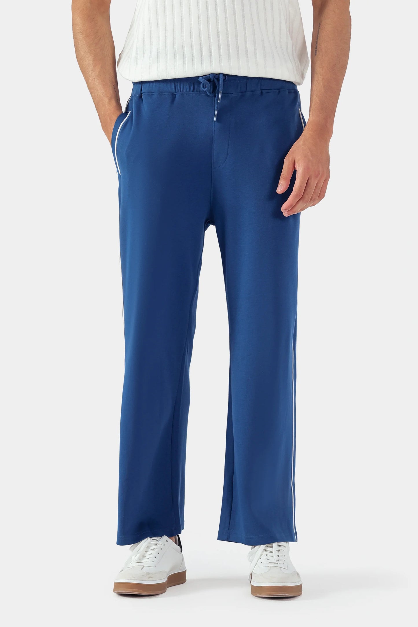 Knitted Trousers With Piping Detail - Cougar Clothing