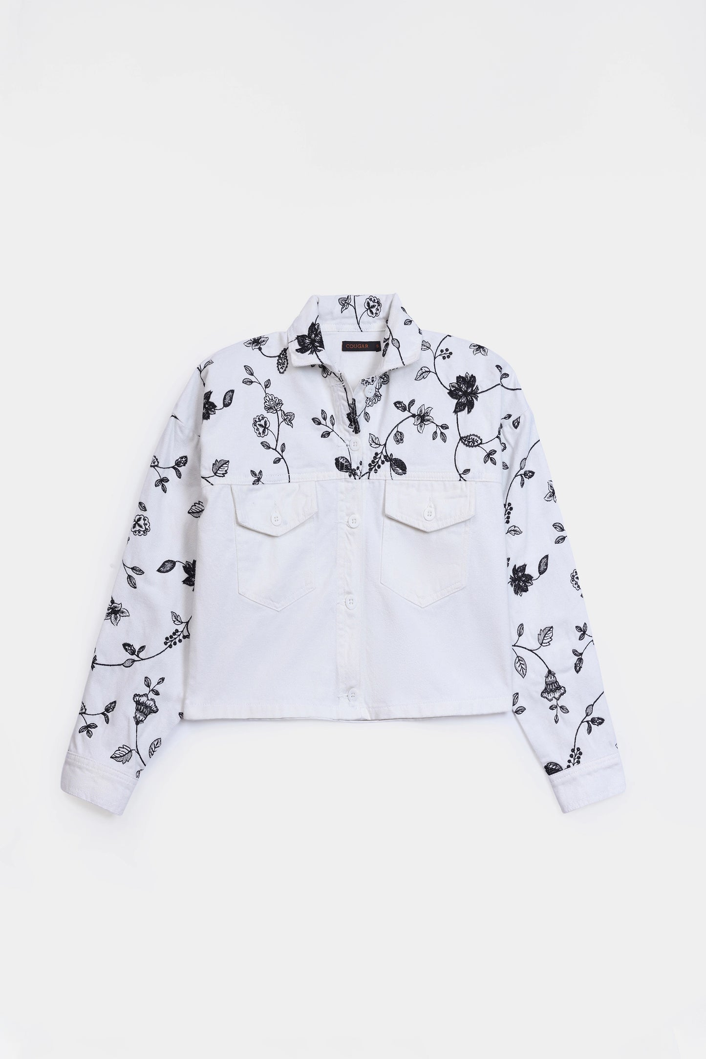 Embroidered Denim Jacket - Cougar Clothing