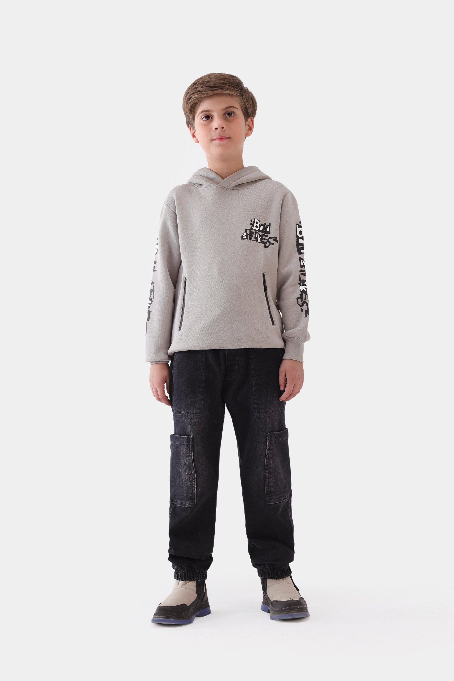 Graphic Hoodie With Zip Pockets - Cougar Clothing