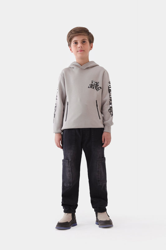 Graphic Hoodie With Zip Pockets - Cougar Clothing