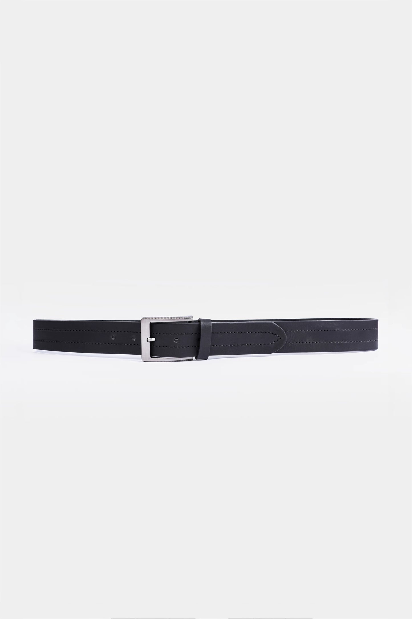 Top Stitched Leather Belt - Cougar Clothing