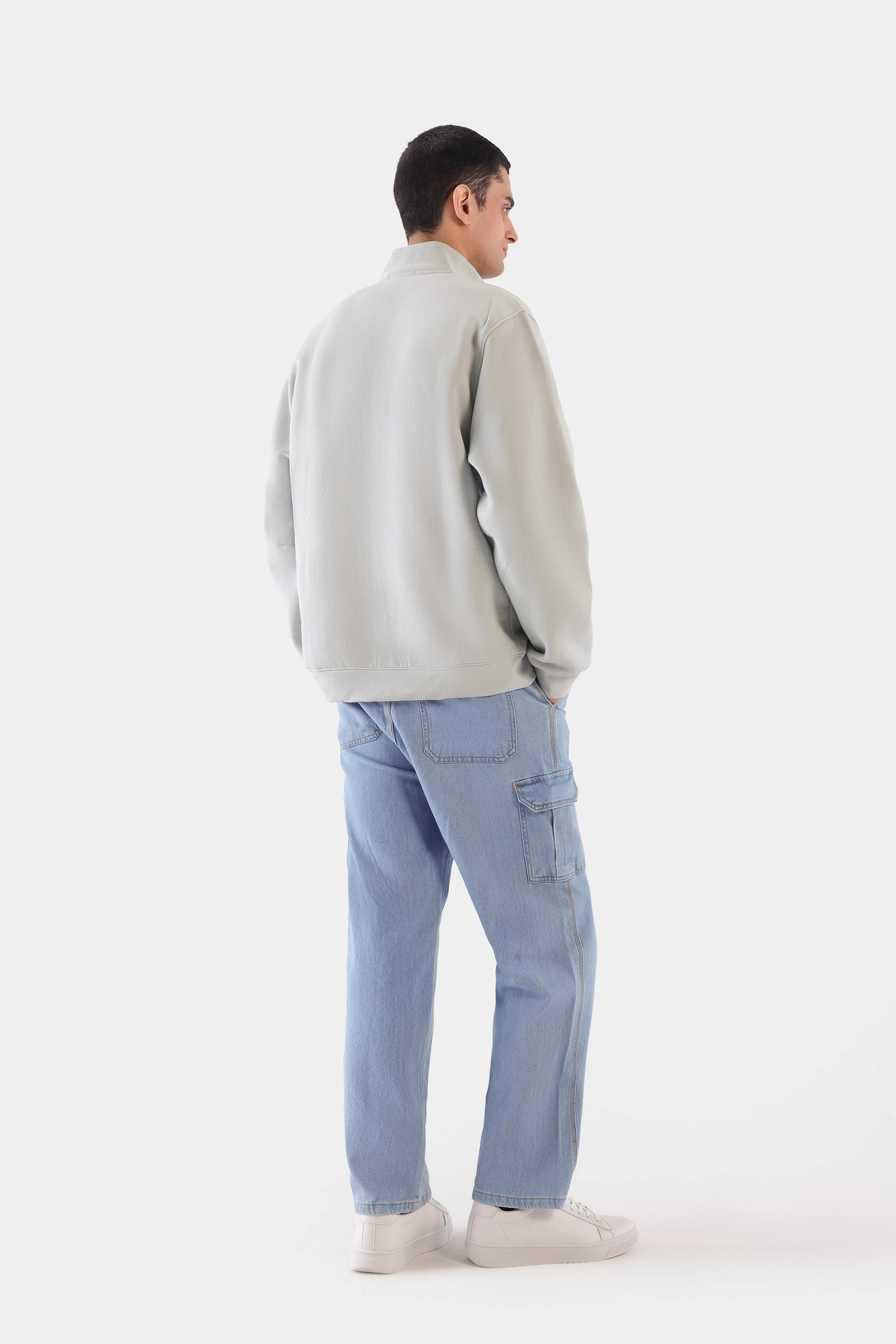 Relaxed Embroidered Bomber Jacket - Cougar Clothing