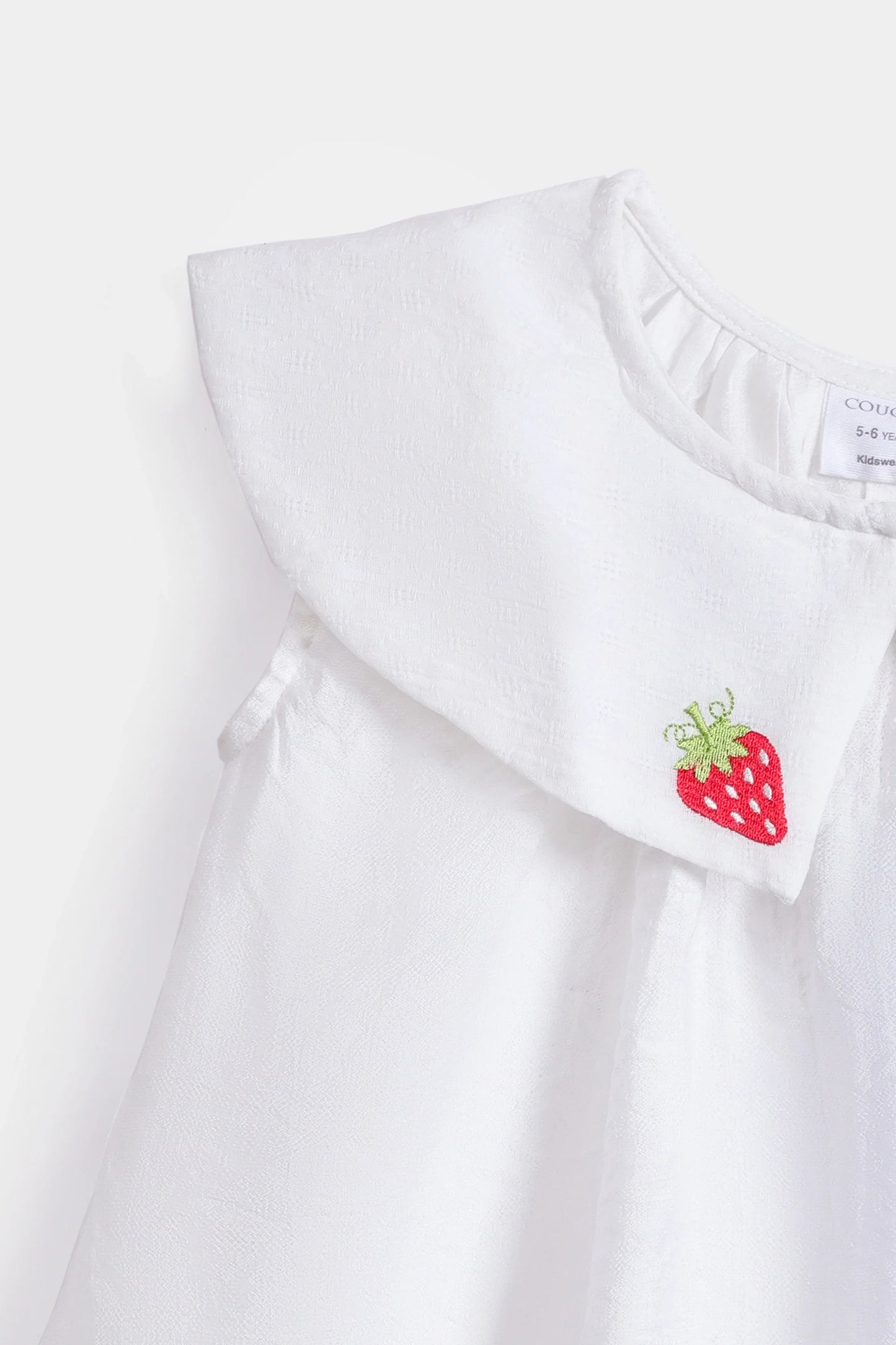 Bib Collar Embroidered Top - Cougar Clothing