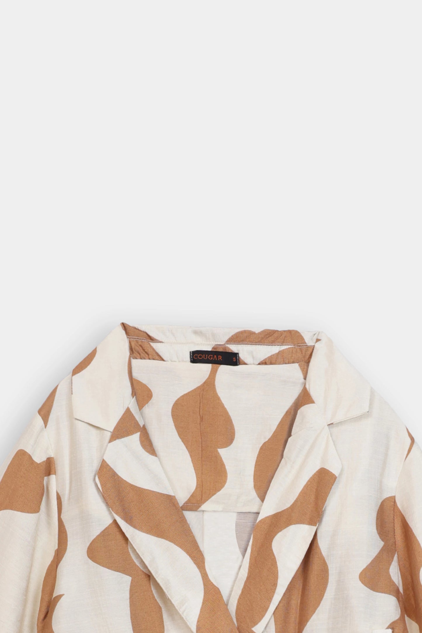 Abstract Printed Blazer Top - Cougar Clothing