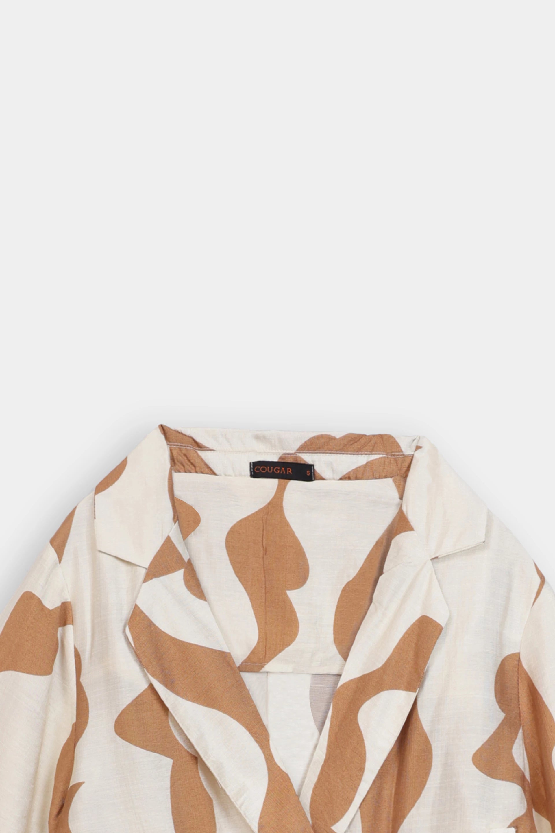 Abstract Printed Blazer Top - Cougar Clothing