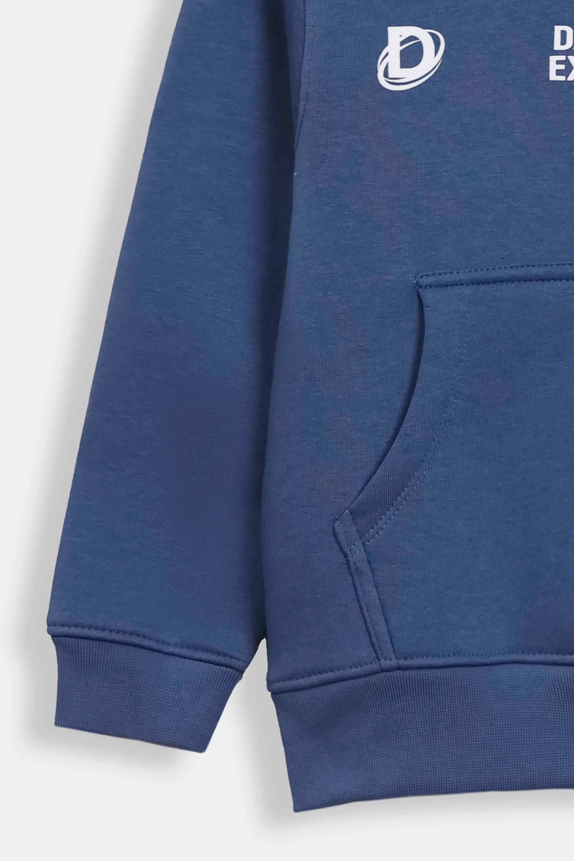 Text Print Fleece Hoodie - Cougar Clothing