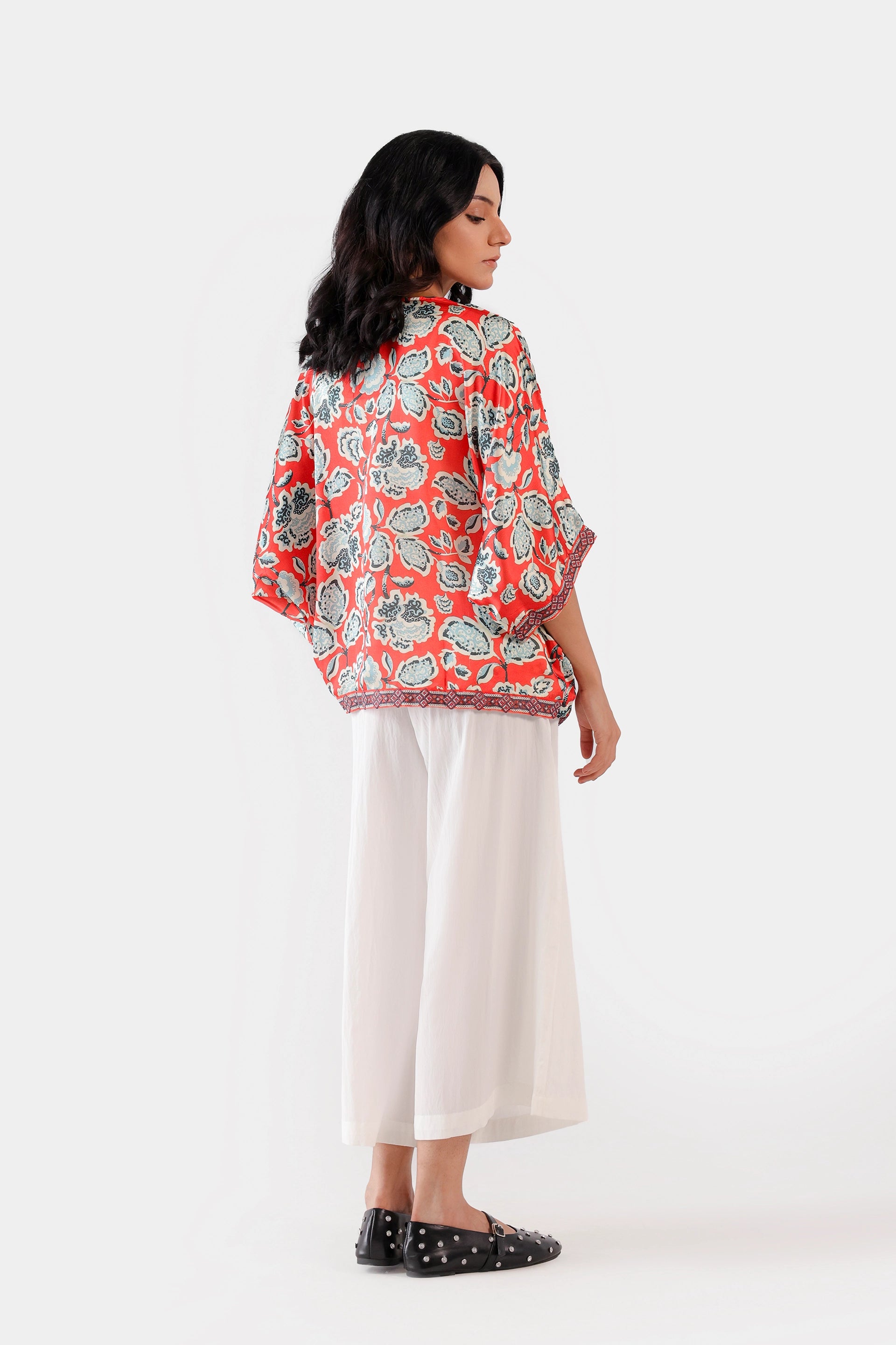 Charmeuse Silk Printed Top - Cougar Clothing