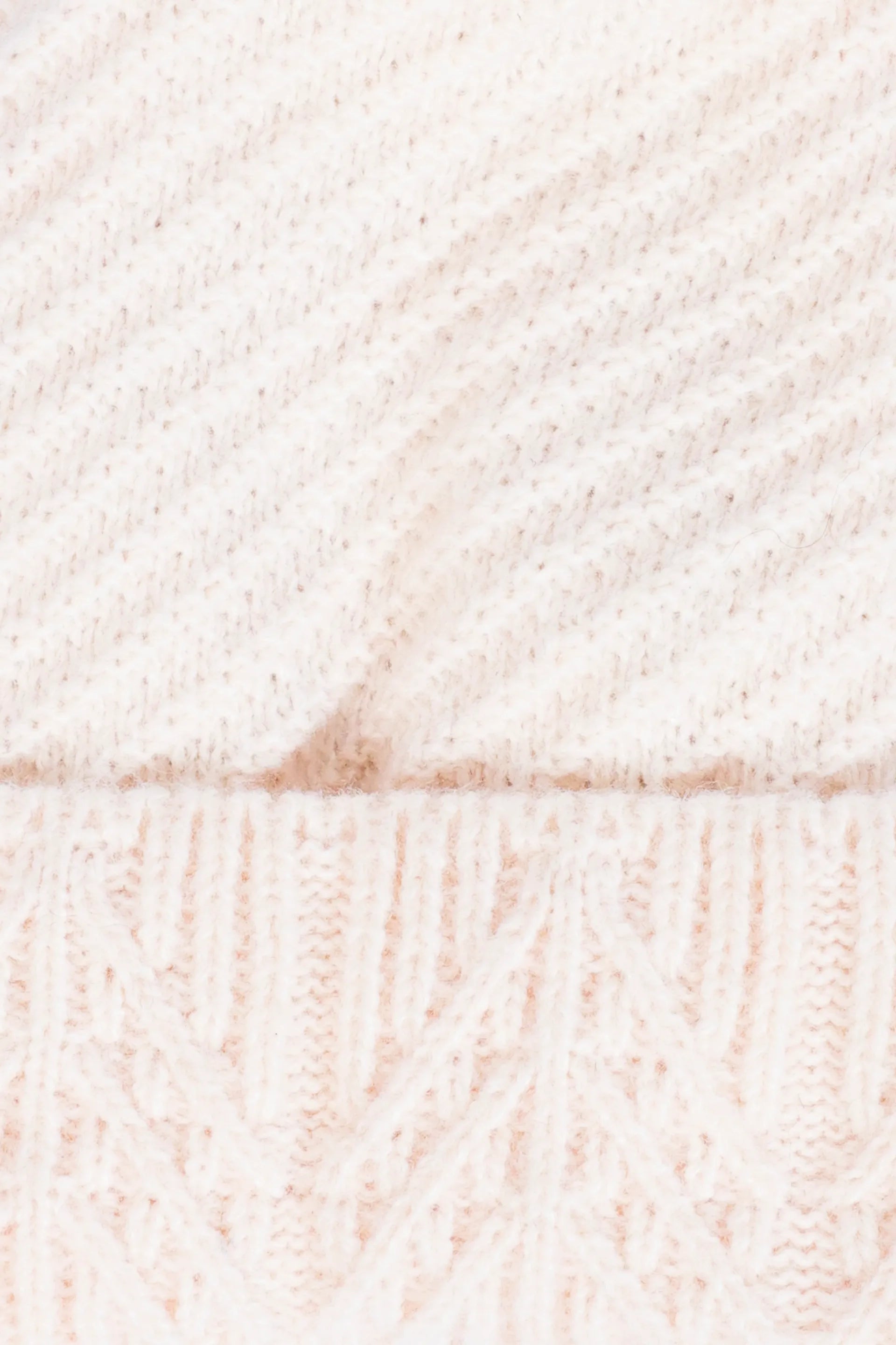 Textured Knit Pom-Pom Beanie - Cougar Clothing