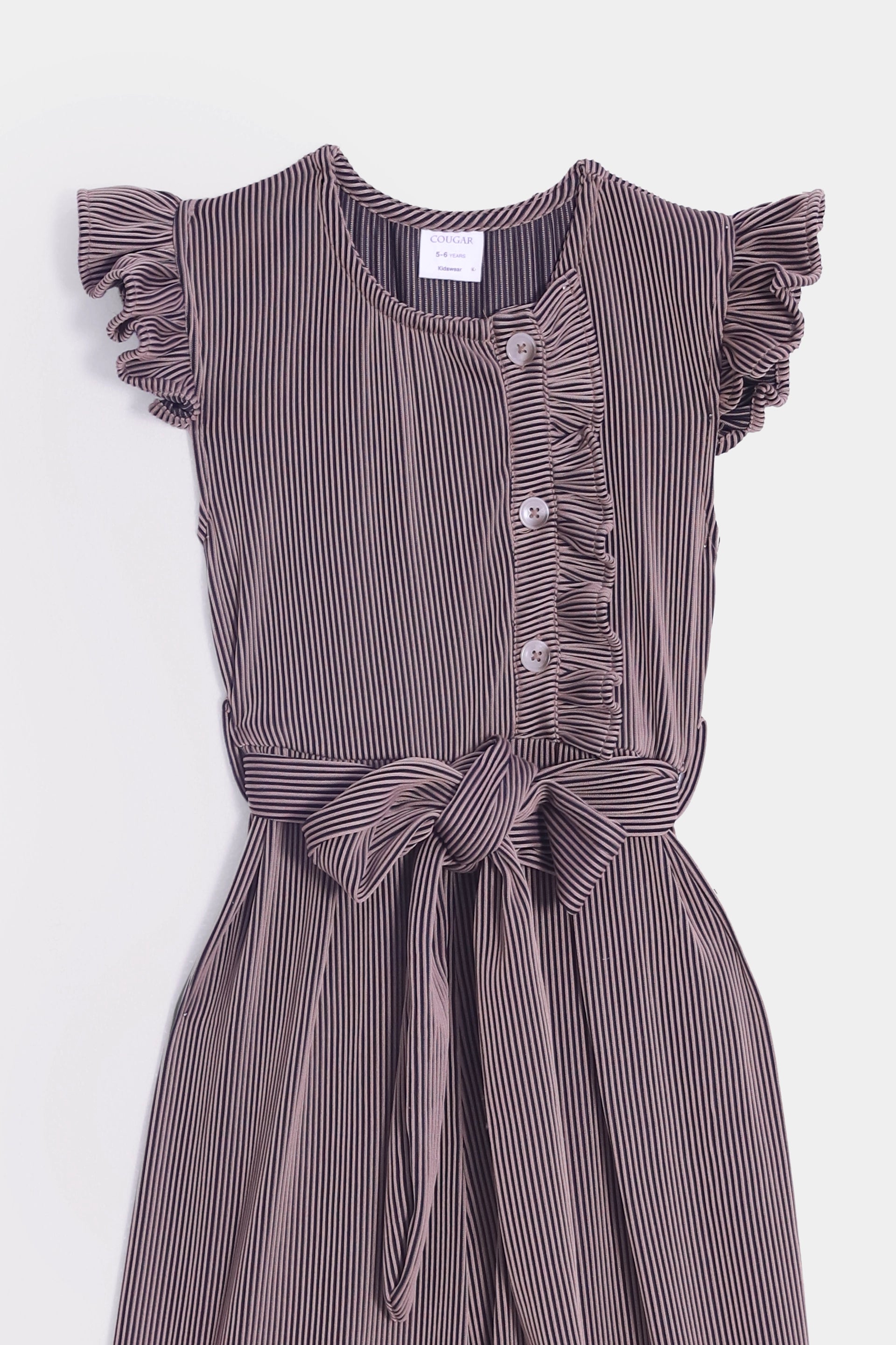 Stripe Texture Jumpsuit - Cougar Clothing