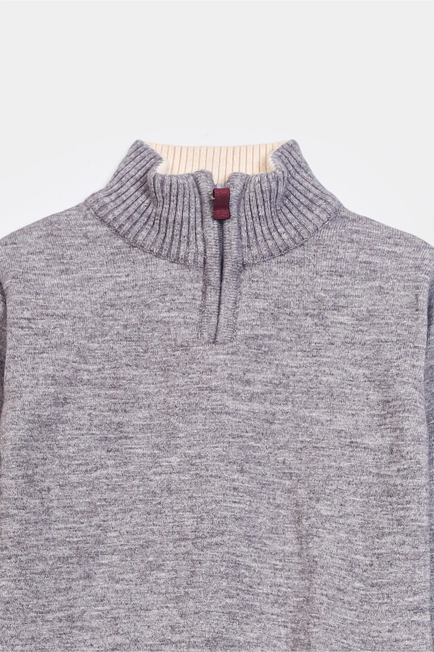 Trimmed Quarter Zip Sweater - Cougar Clothing